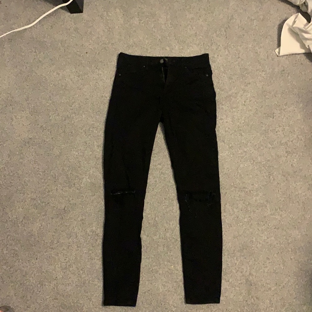 TopShop Moto Leigh Black Jeans